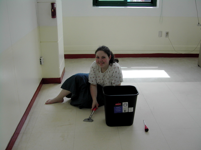 Laura working